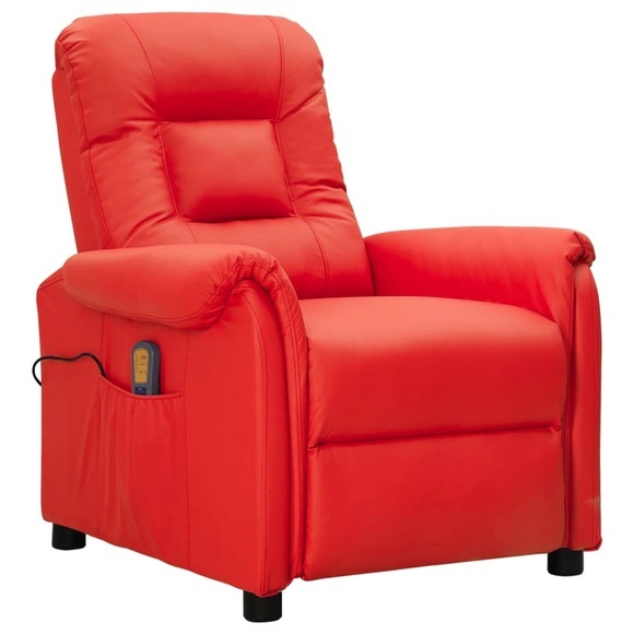 vidaXL Massagesessel Rot Kunstleder