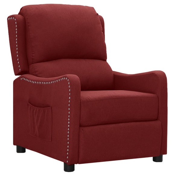 vidaXL Relaxsessel Weinrot Stoff
