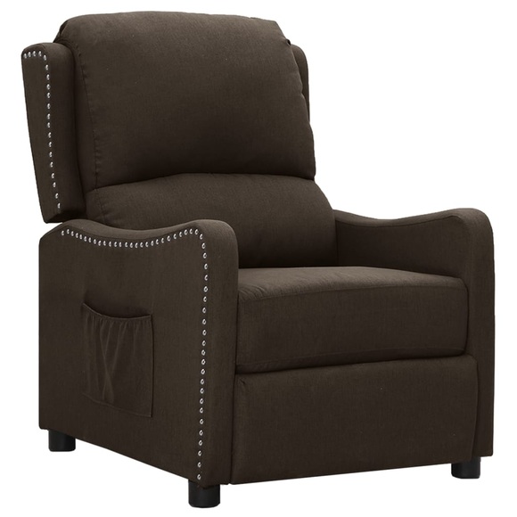 vidaXL Relaxsessel Dunkelbraun Stoff