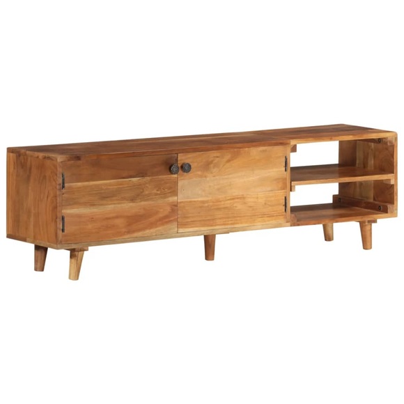 vidaXL TV-Schrank Massivholz Akazie mit Sheesham-Finish 140x30x40 cm