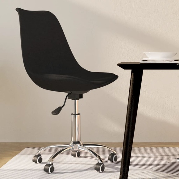 vidaXL Esszimmerstuhl Drehbar Schwarz Stoff
