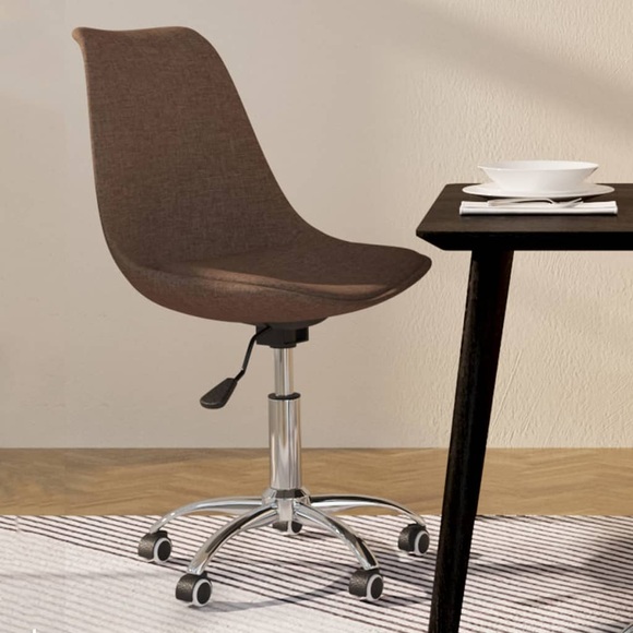vidaXL Esszimmerstuhl Drehbar Taupe Stoff