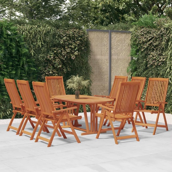vidaXL Klappbare Gartenstühle 8 Stk. Massivholz Eukalyptus
