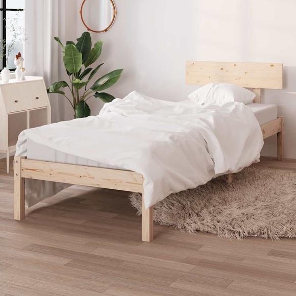vidaXL Massivholzbett Kiefer 90x200 cm
