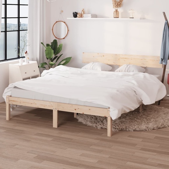 vidaXL Massivholzbett Kiefer 160x200 cm