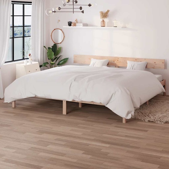 vidaXL Massivholzbett Kiefer 200x200 cm