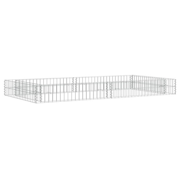 vidaXL Gabionen-Hochbeet Verzinkter Stahl 200x100x20 cm