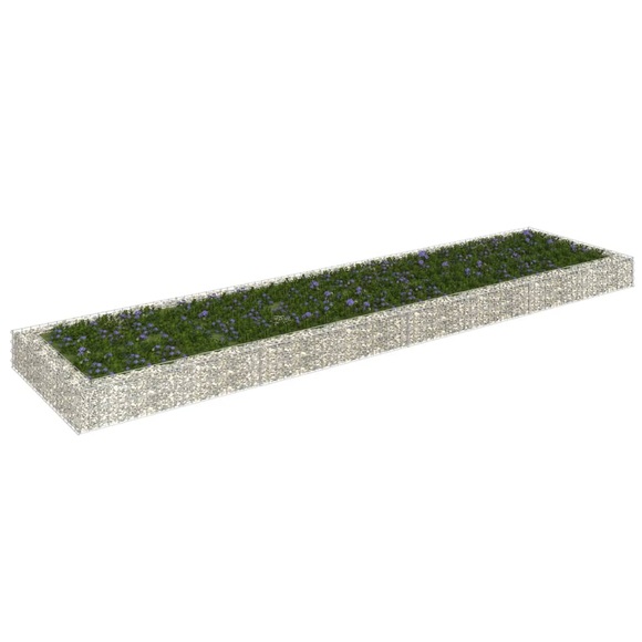 vidaXL Gabionen-Hochbeet Verzinkter Stahl 400x100x20 cm