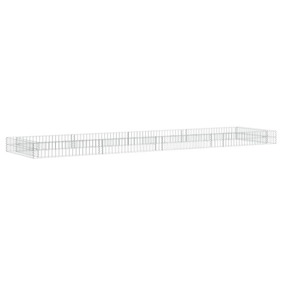 vidaXL Gabionen-Hochbeet Verzinkter Stahl 400x100x20 cm