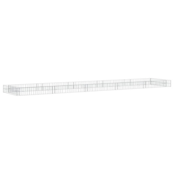 vidaXL Gabionen-Hochbeet Verzinkter Stahl 500x100x20 cm