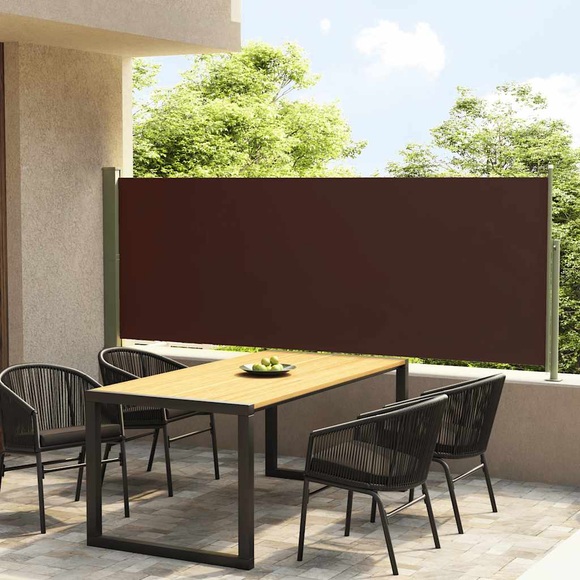vidaXL Seitenmarkise Ausziehbar 140x300 cm Braun