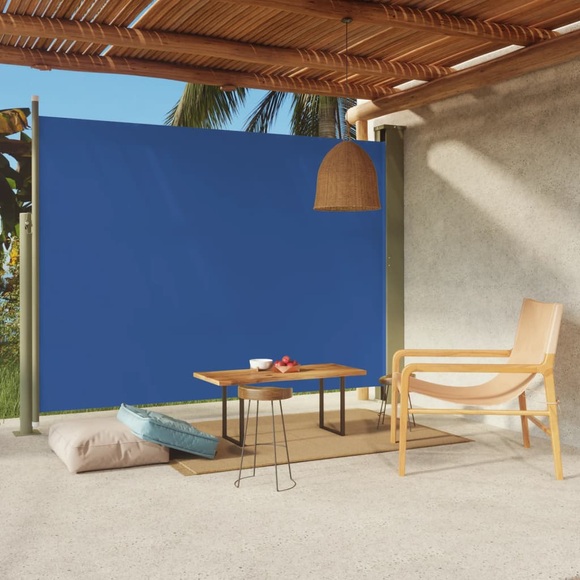 vidaXL Seitenmarkise Ausziehbar 220x300 cm Blau