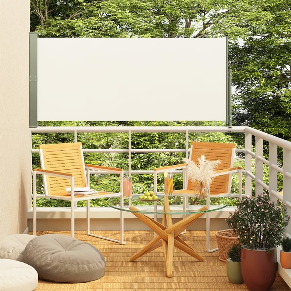 vidaXL Seitenmarkise Ausziehbar 160x300 cm Creme