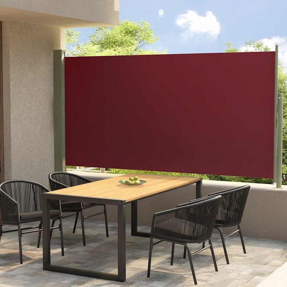 vidaXL Seitenmarkise Ausziehbar 160x300 cm Rot