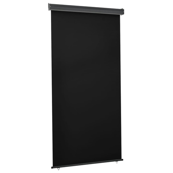 vidaXL Balkon-Seitenmarkise 117x250 cm Schwarz
