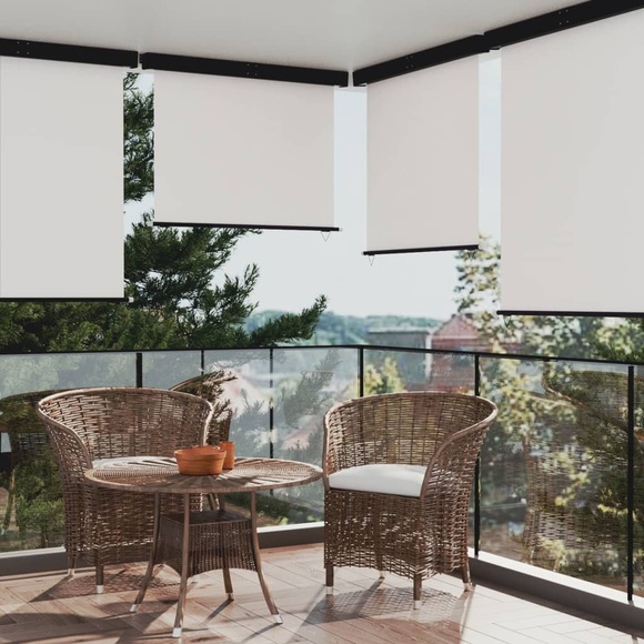 vidaXL Balkon-Seitenmarkise 140x250 cm Creme