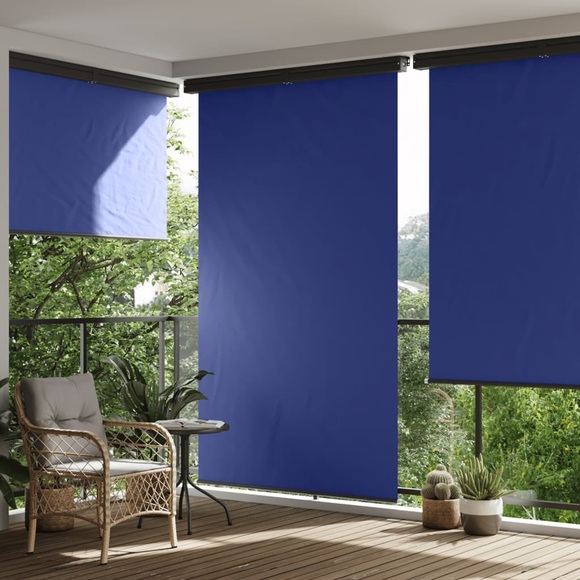 vidaXL Balkon-Seitenmarkise 160 × 250 cm Blau