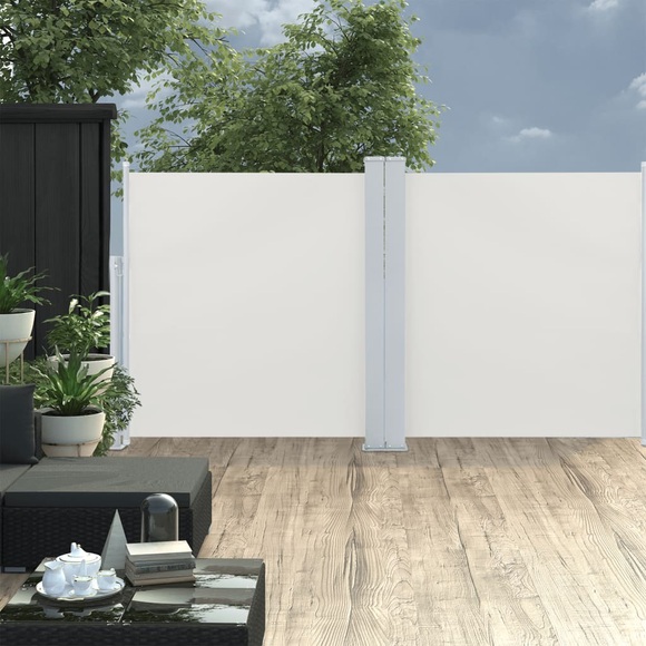 vidaXL Seitenmarkise Ausziehbar Creme 117x600 cm