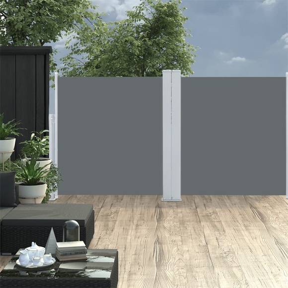 vidaXL Seitenmarkise Ausziehbar Anthrazit 117x600 cm