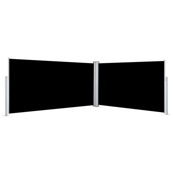 vidaXL Seitenmarkise Ausziehbar Schwarz 160x600 cm