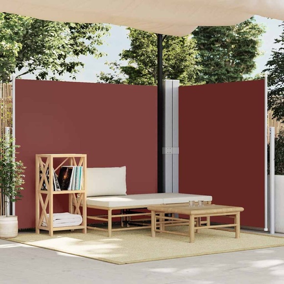 vidaXL Seitenmarkise Ausziehbar Braun 180x600 cm