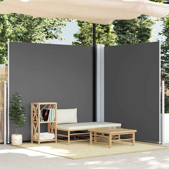 vidaXL Seitenmarkise Ausziehbar Anthrazit 200x600 cm