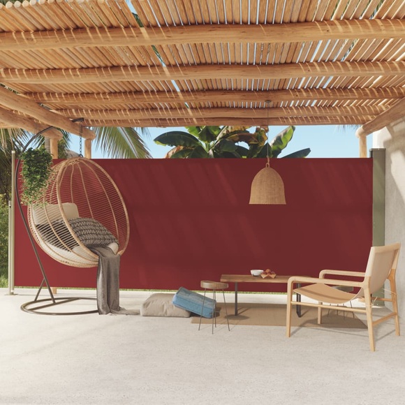 vidaXL Seitenmarkise Ausziehbar 200x500 cm Rot