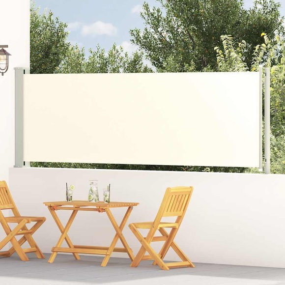 vidaXL Seitenmarkise Ausziehbar 117x600 cm Creme