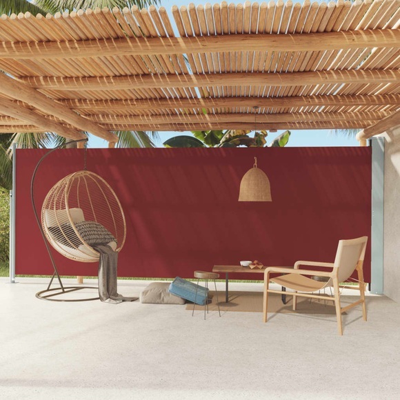 vidaXL Seitenmarkise Ausziehbar 200x600 cm Rot