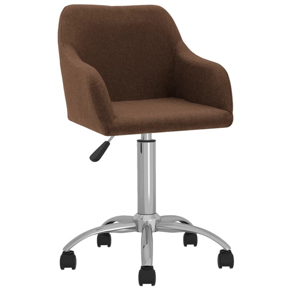 vidaXL Esszimmerstuhl Drehbar Braun Stoff