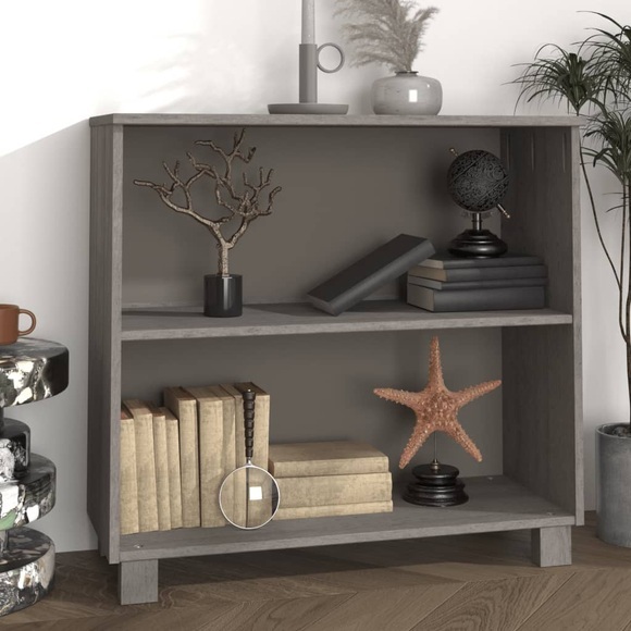 vidaXL Sideboard Hellgrau 85x35x80 cm Massivholz Kiefer
