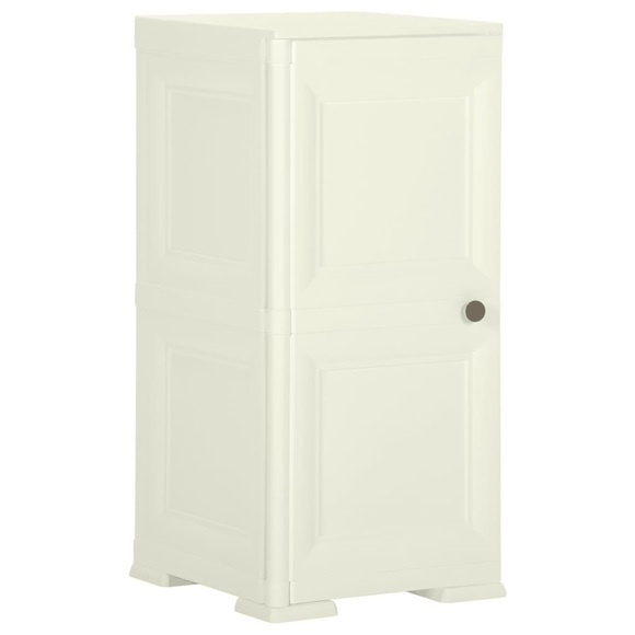 vidaXL Kunststoffschrank 40x43x85,5 cm Holzdesign Creme