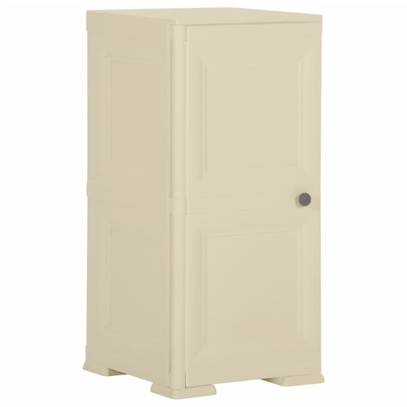 vidaXL Kunststoffschrank 40x43x85,5 cm Holzdesign Weiß