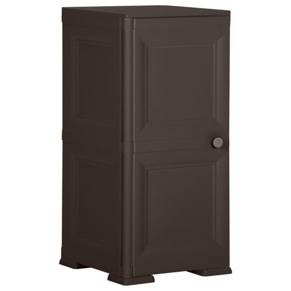 vidaXL Kunststoffschrank 40x43x85,5 cm Holzdesign Braun