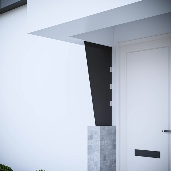 vidaXL Seitenwand für Vordach Schwarz 50x100 cm Hartglas