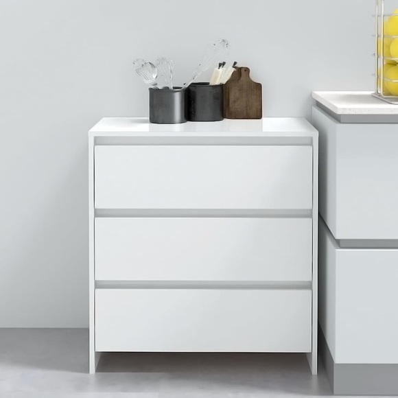 vidaXL Sideboard Hochglanz-Weiß 70x41x75 cm Holzwerkstoff