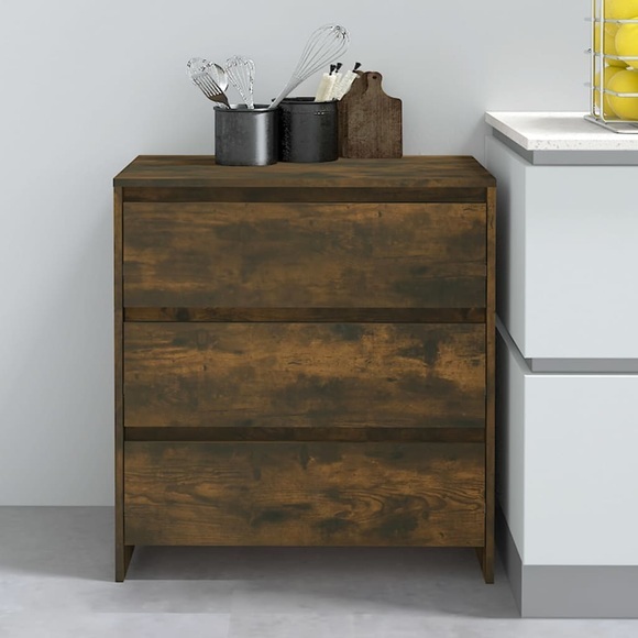 vidaXL Sideboard Räuchereiche 70x41x75 cm Holzwerkstoff
