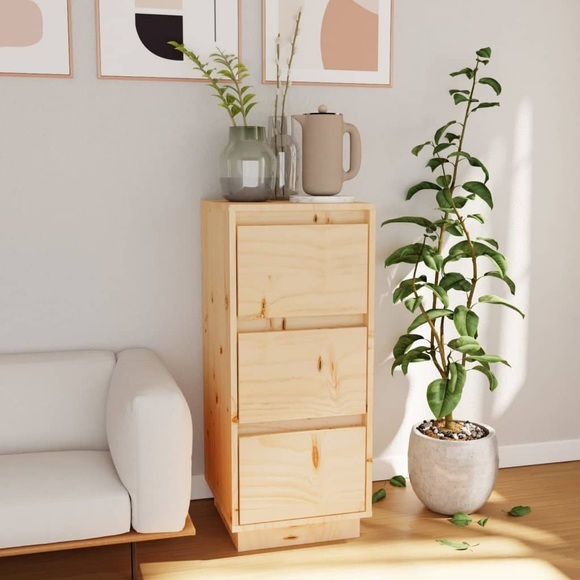 vidaXL Sideboard 32x34x75 cm Massivholz Kiefer