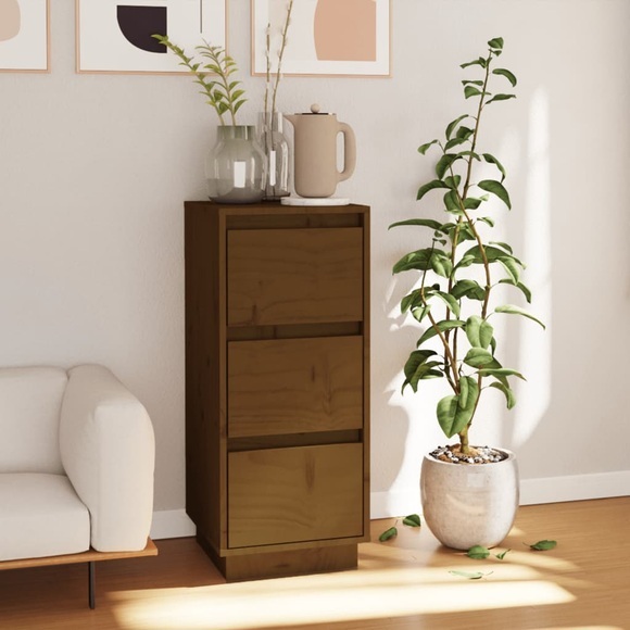 vidaXL Sideboard Honigbraun 32x34x75 cm Massivholz Kiefer