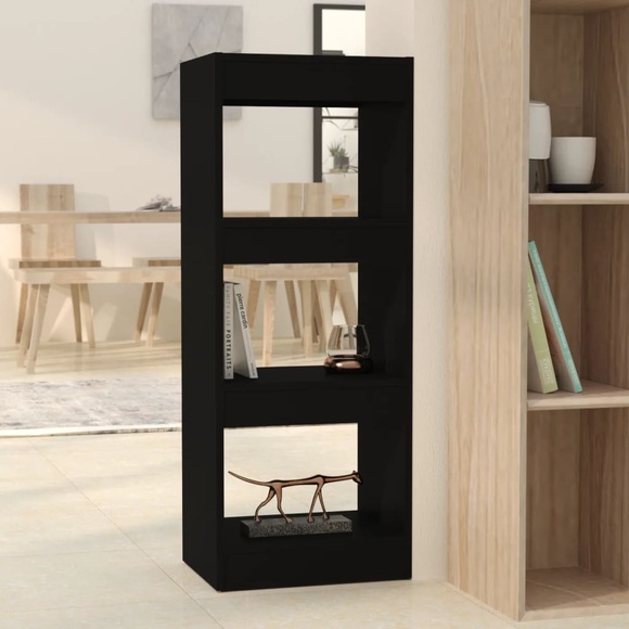 vidaXL Bücherregal/Raumteiler Schwarz 40x30x103 cm Holzwerkstoff
