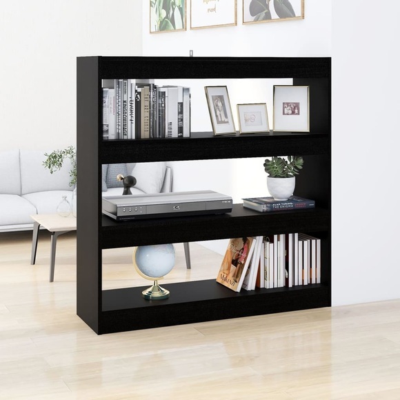vidaXL Bücherregal/Raumteiler Schwarz 100x30x103 cm