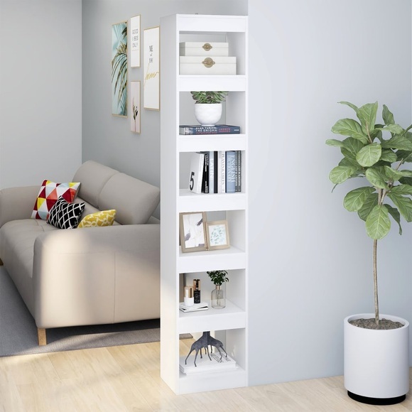 vidaXL Bücherregal/Raumteiler Weiß 40x30x198 cm