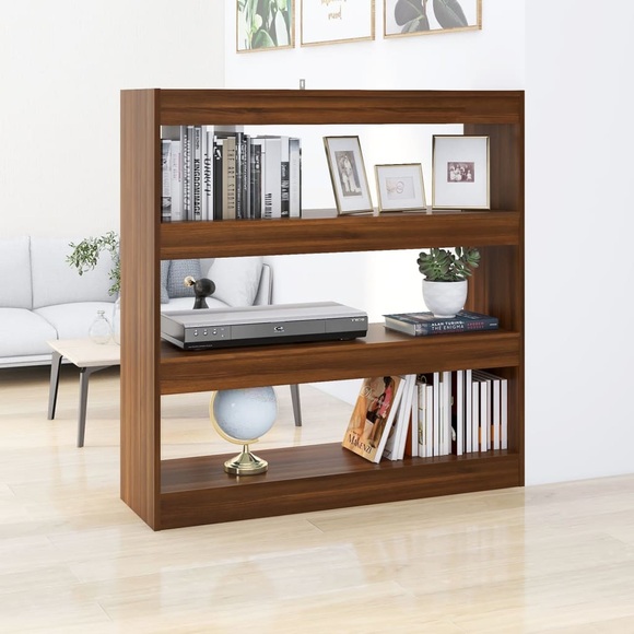 vidaXL Bücherregal/Raumteiler Braun Eichen-Optik 100×30×103 cm