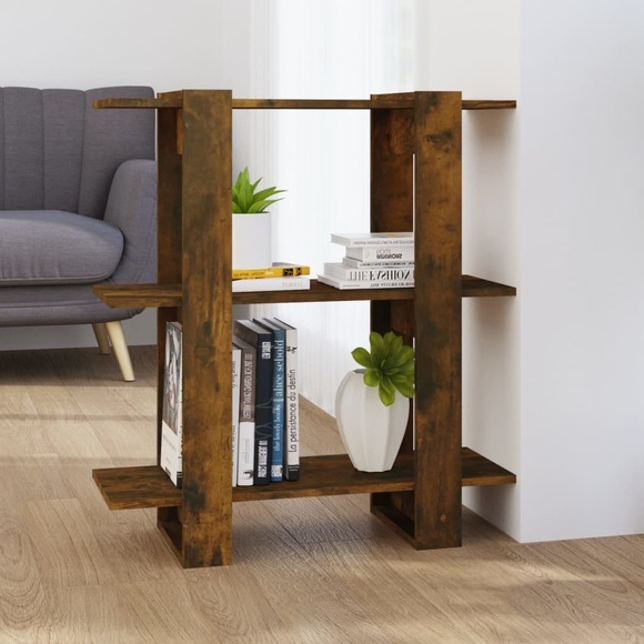 vidaXL Bücherregal/Raumteiler Räuchereiche 80x30x87 cm