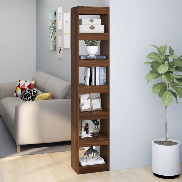 vidaXL Bücherregal/Raumteiler Braun Eichen-Optik 40x30x198 cm