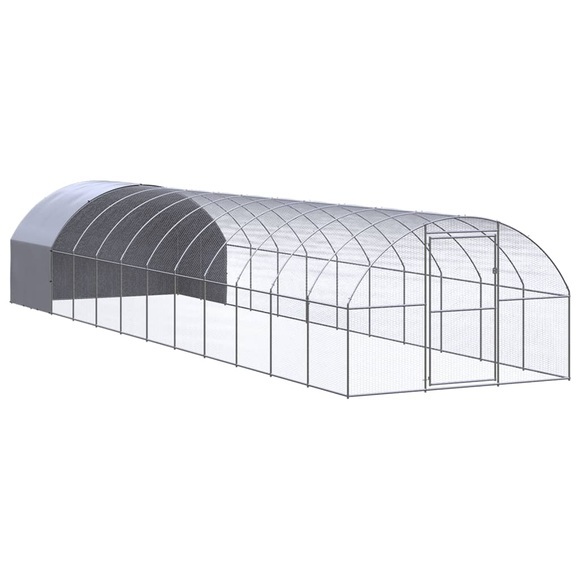 vidaXL Outdoor-Hühnerstall 3x12x2 m Verzinkter Stahl