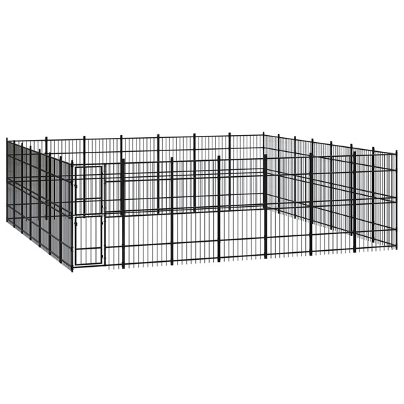 vidaXL Outdoor-Hundezwinger Stahl 45,16 m²