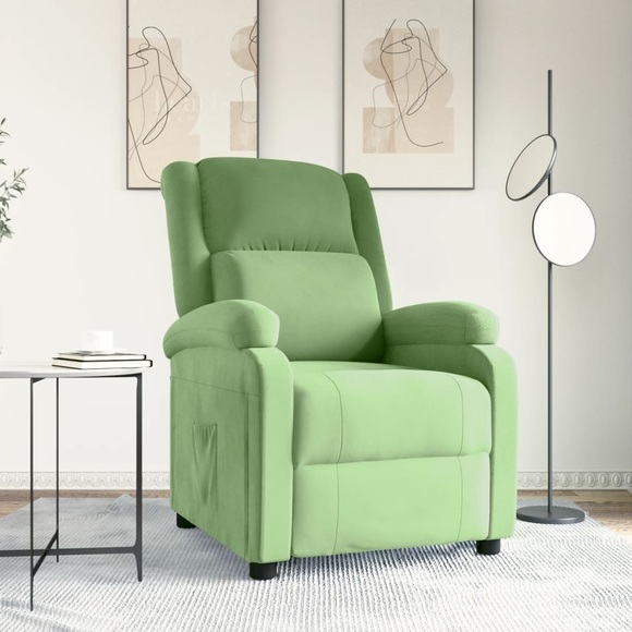 vidaXL Relaxsessel Hellgrün Samt
