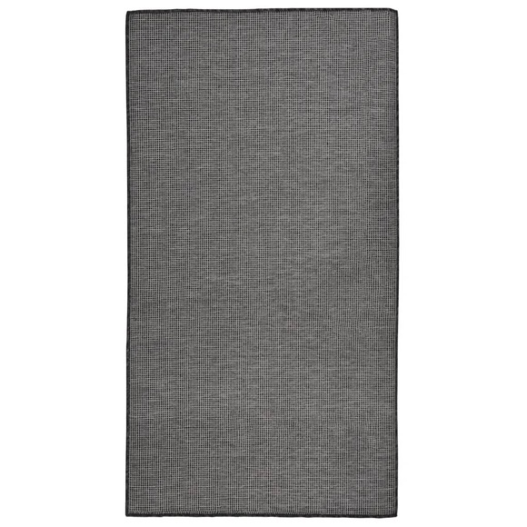 vidaXL Outdoor-Teppich Flachgewebe 80x150 cm Grau