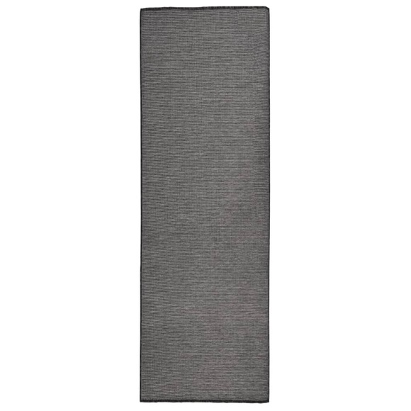 vidaXL Outdoor-Teppich Flachgewebe 80x250 cm Grau